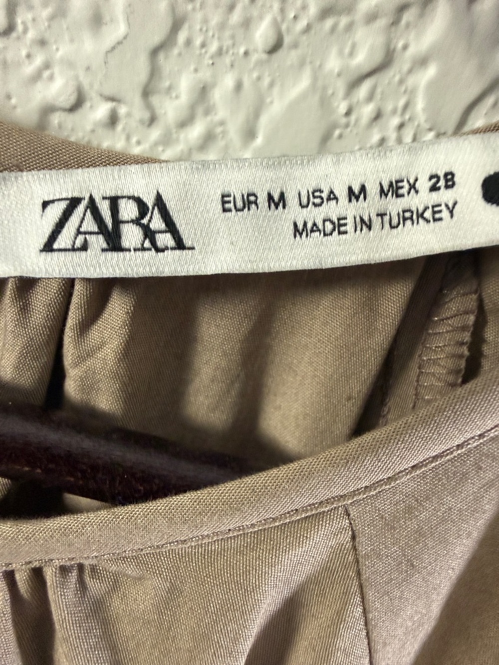 Zara Tiered Poplin Midi Dress | Blogger Favorite | Rich Taupe | Size Medium - Picture 14 of 14